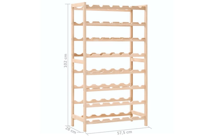 Viinipulloteline setripuu 57,5 x 28 x 102 cm - Ruskea - Säilytys - Hylly - Säilytyshylly - Viiniteline & viinihylly