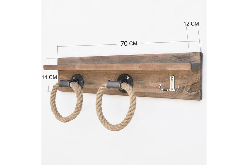 Säilytyskaluste Valid 60 cm - Ruskea - Säilytys - Vaatesäilytys - Vaatenaulakko - Vaatekoukku