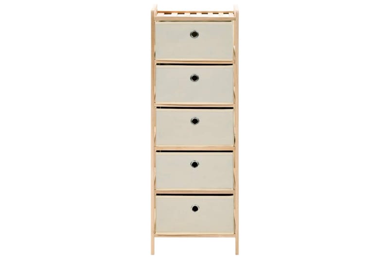 Säilytysteline 5 kangaskorilla setripuu beige - Beige - Säilytys - Hylly - Tikashylly
