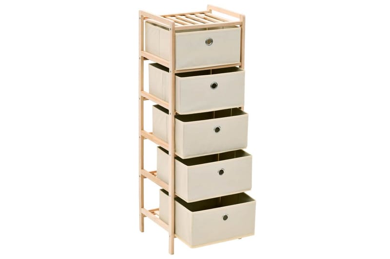 Säilytysteline 5 kangaskorilla setripuu beige - Beige - Säilytys - Hylly - Tikashylly
