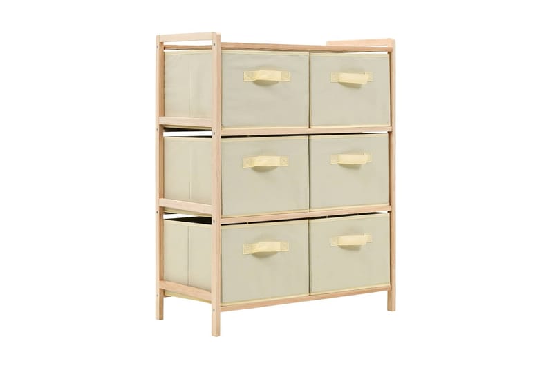 Säilytysteline 6 kangaskorilla setripuu beige - Beige - Säilytys - Hylly - Tikashylly