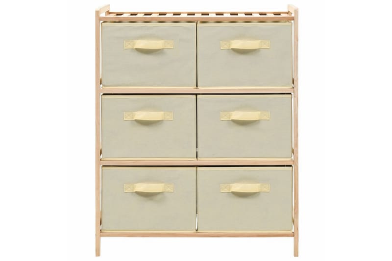 Säilytysteline 6 kangaskorilla setripuu beige - Beige - Säilytys - Hylly - Tikashylly