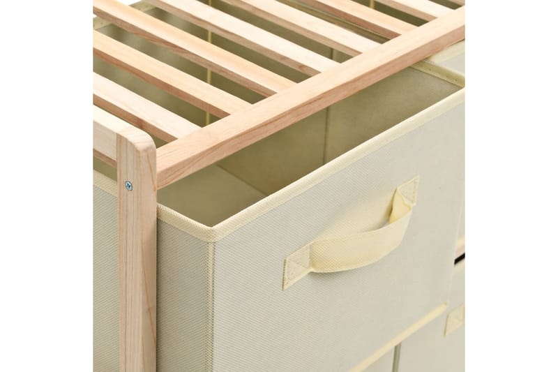 Säilytysteline 6 kangaskorilla setripuu beige - Beige - Säilytys - Hylly - Tikashylly