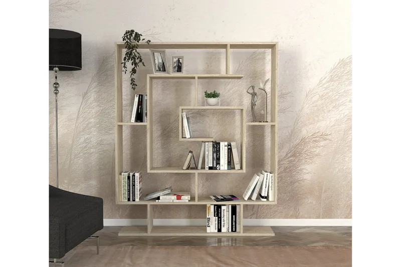 Sarmasik Kirjahylly 124,8 cm - Beige - Säilytys - Hylly - Kirjahylly