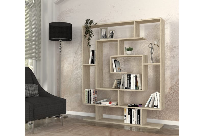 Sarmasik Kirjahylly 124,8 cm - Beige - Säilytys - Hylly - Kirjahylly