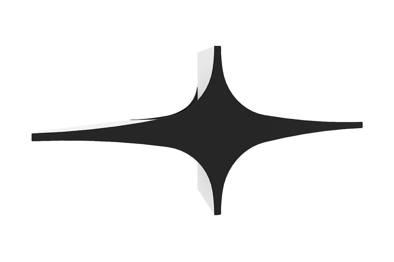 Seinähylly 20x90 cm, Musta