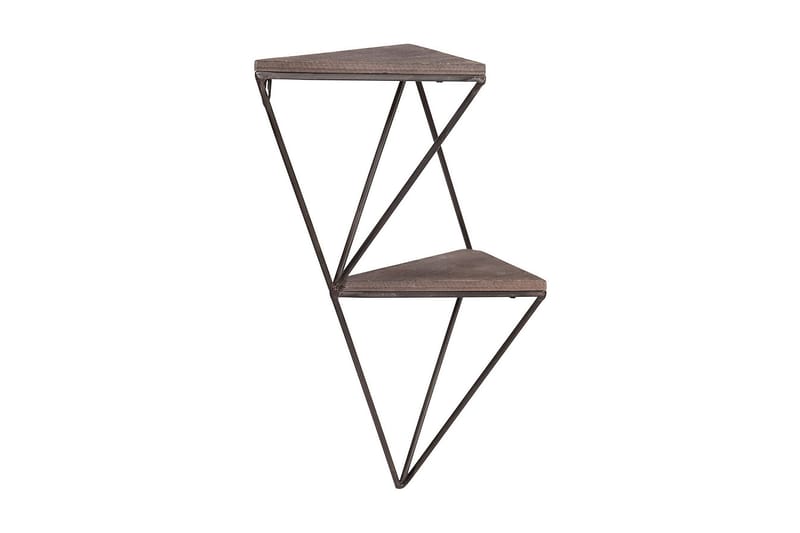 Seinähylly 30x33 cm, Pähkinä/Musta