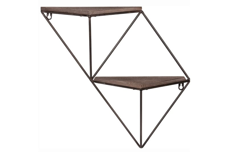 Seinähylly 30x33 cm - Pähkinä/Musta - Säilytys - Hylly - Seinähylly