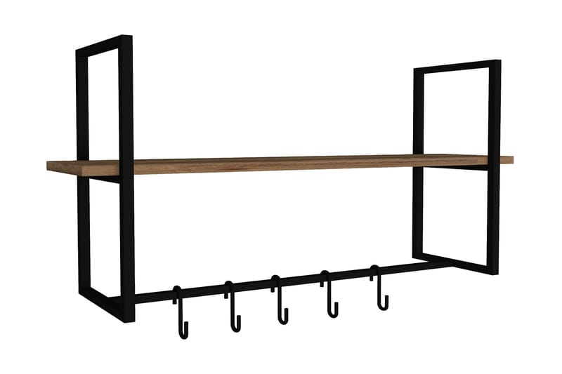 Seinähylly Ables 69x19 cm 2 hyllyä - Ruskea - Seinähylly - Keittiöhylly - Hylly