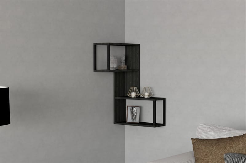 Seinähylly Adarien 20x84 cm 4-pak - Antrasiitti - Säilytys - Hylly - Seinähylly