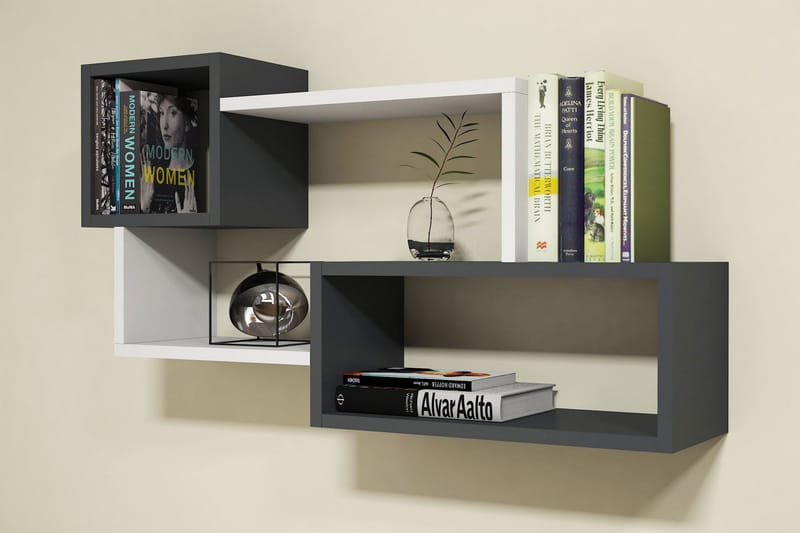 Seinähylly Afronda-seinähylly Vit,Grå - Säilytys - Hylly - Seinähylly