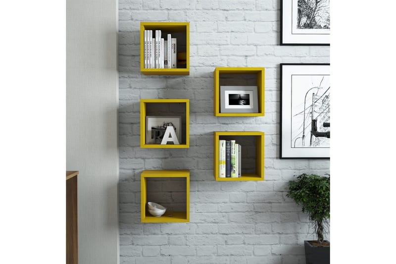 Seinähylly Amtorp 30 cm, Keltainen