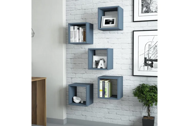 Seinähylly Amtorp 30 cm, Sininen