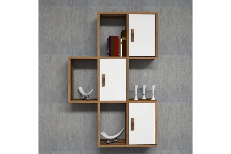 Seinähylly Amtorp 75 cm - Ruskea/Valkoinen - Säilytys - Hylly - Seinähylly