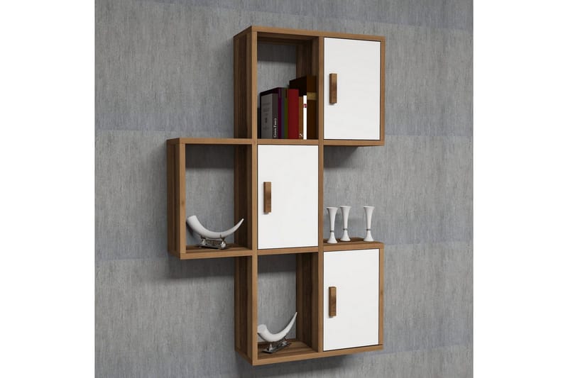 Seinähylly Amtorp 75 cm - Ruskea/Valkoinen - Säilytys - Hylly - Seinähylly