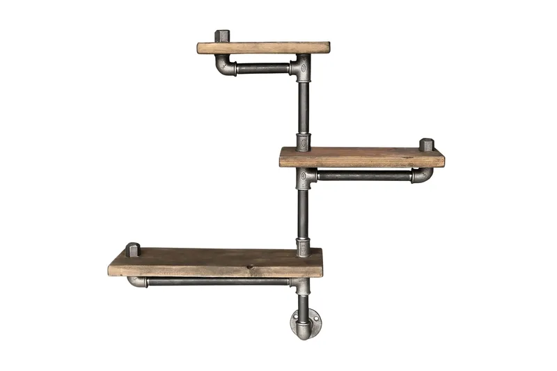 Seinähylly Arthur 3 Hyllyä Putki/Puu, undefined