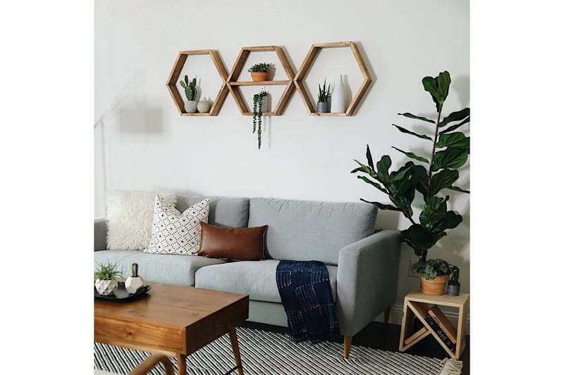 Seinähylly Arthur 3 Kuusikulmio - Säilytys - Hylly - Seinähylly