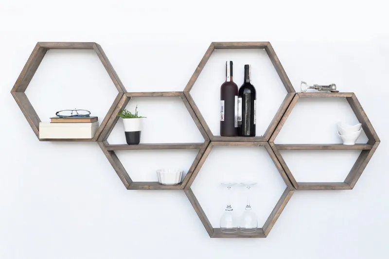 Seinähylly Arthur 5 Kuusikulmio - Säilytys - Hylly - Seinähylly