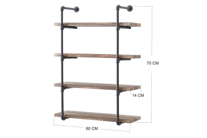 Seinähylly Arthur Putki/Puu - Säilytys - Hylly - Seinähylly