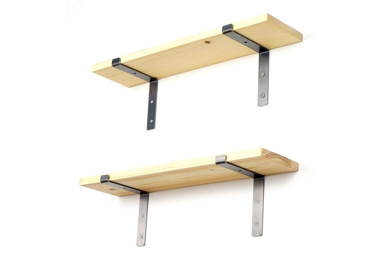 Seinähylly Babineau 60 cm - Musta/Pähkinä - Säilytys - Hylly - Seinähylly