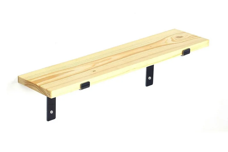 Seinähylly Babineau 60 cm, Musta/Pähkinä