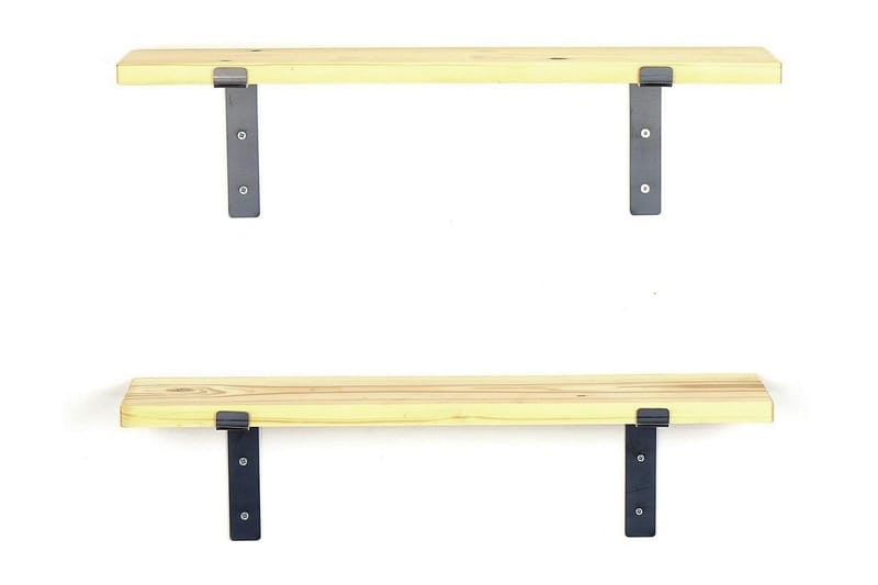 Seinähylly Babineau 60 cm - Musta/Pähkinä - Säilytys - Hylly - Seinähylly