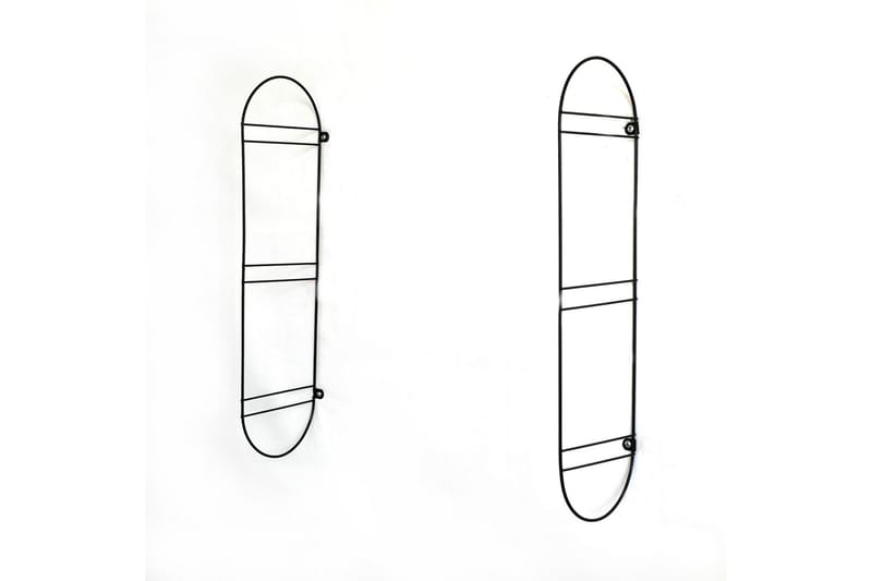 Seinähylly Bearley 60 cm - Pähkinä/Musta - Säilytys - Hylly - Seinähylly