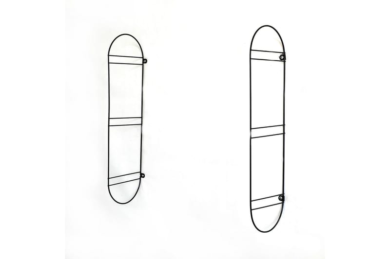 Seinähylly Bearley 60 cm - Pähkinä/Musta - Säilytys - Hylly - Seinähylly