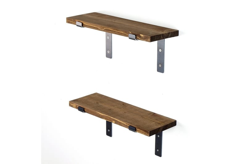 Seinähylly Benjin 40 cm - Musta/Pähkinä - Säilytys - Hylly - Seinähylly