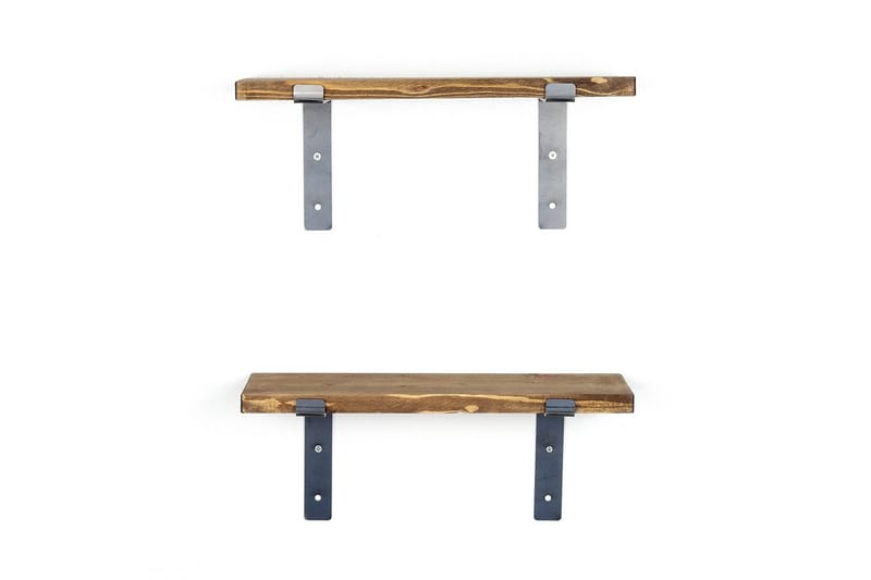 Seinähylly Benjin 40 cm - Musta/Pähkinä - Säilytys - Hylly - Seinähylly