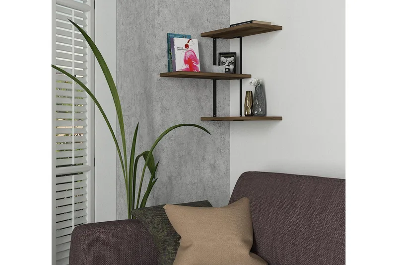 Seinähylly Bondsjö 45 cm - Ruskea/Musta - Säilytys - Hylly - Seinähylly