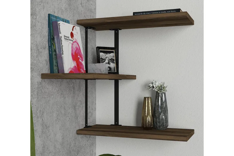 Seinähylly Bondsjö 45 cm - Ruskea/Musta - Säilytys - Hylly - Seinähylly