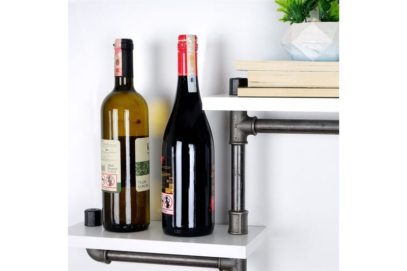 Seinähylly Borura 56x13 cm 2 hyllyä - Valkoinen - Säilytys - Hylly - Seinähylly