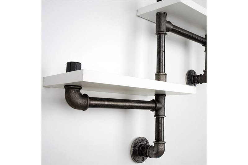 Seinähylly Borura 56x13 cm 2 hyllyä - Valkoinen - Säilytys - Hylly - Seinähylly