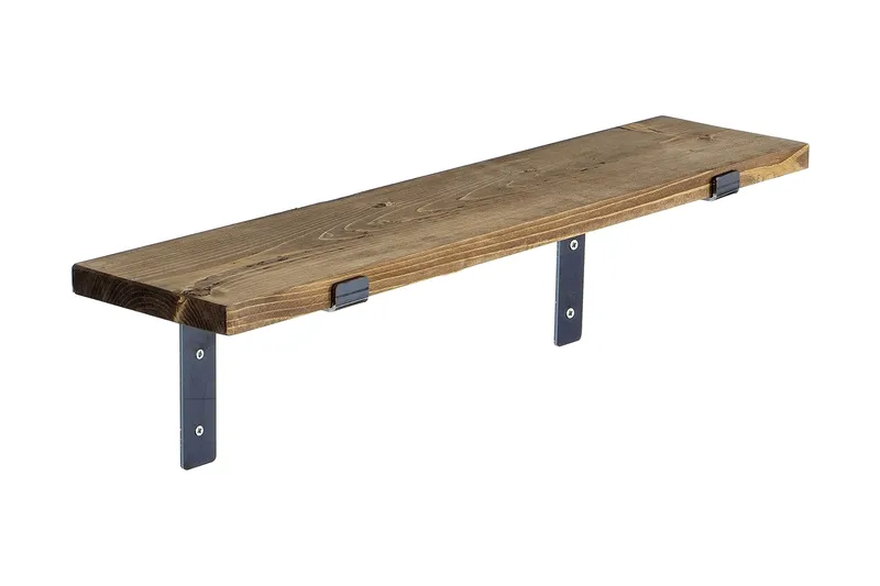 Seinähylly Cominotti 60 cm, Musta/Pähkinä