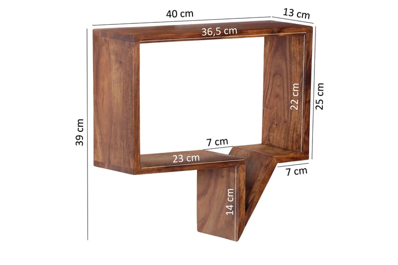 Seinähylly Deraveniere 2-pak - Puu/Luonnonväri - Säilytys - Hylly - Seinähylly