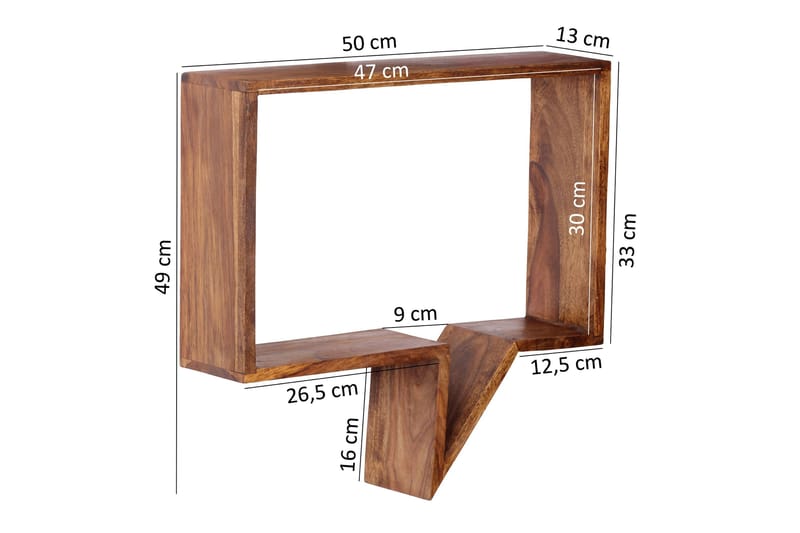 Seinähylly Deraveniere 2-pak - Puu/Luonnonväri - Säilytys - Hylly - Seinähylly