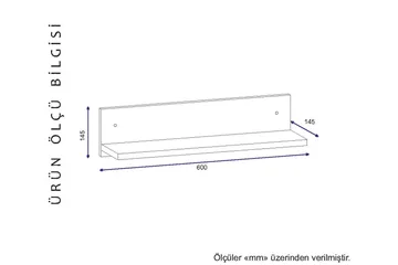 Seinähylly Dirk 60 cm - Säilytys - Hylly - Seinähylly