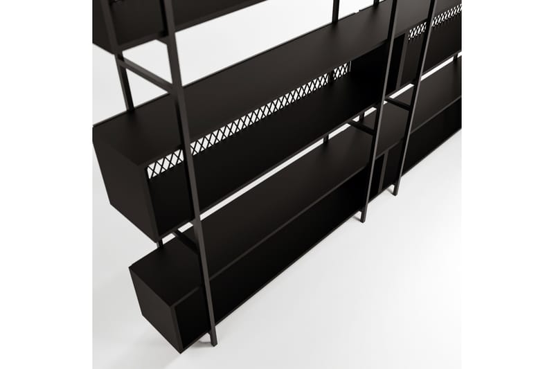 Seinähylly Duvarci 280x34 cm - Musta - Säilytys - Hylly - Seinähylly