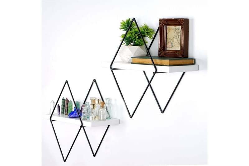 Seinähylly Ergani 31x15 cm, Valkoinen