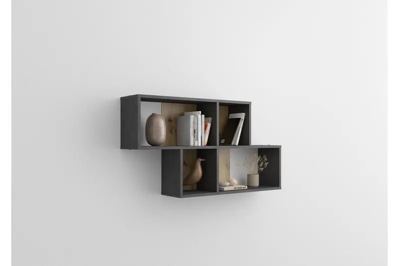 Seinähylly Foelgastell 100 cm - Ruskea/Valkoinen - Säilytys - Hylly - Seinähylly