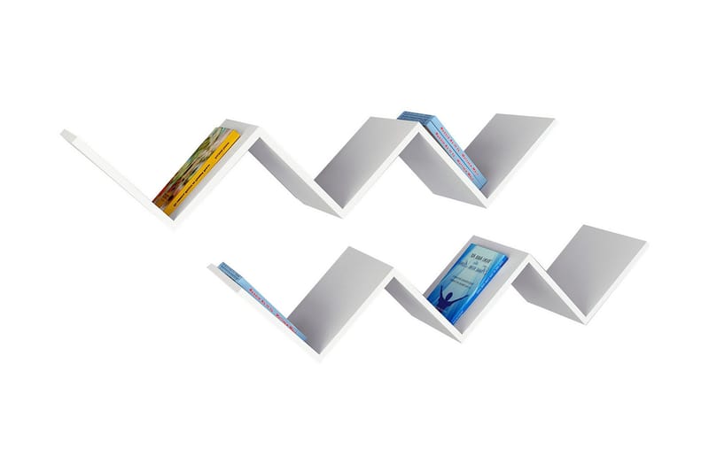 Seinähylly Forbis W-muoto - Valkoinen/Oranssi - Säilytys - Hylly - Seinähylly