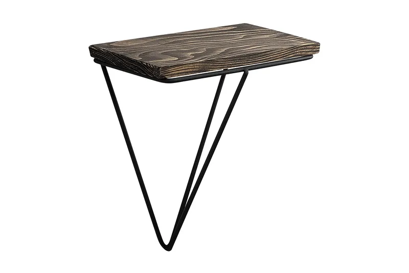 Seinähylly Ghosthill 15x27 cm, Musta/pähkinä