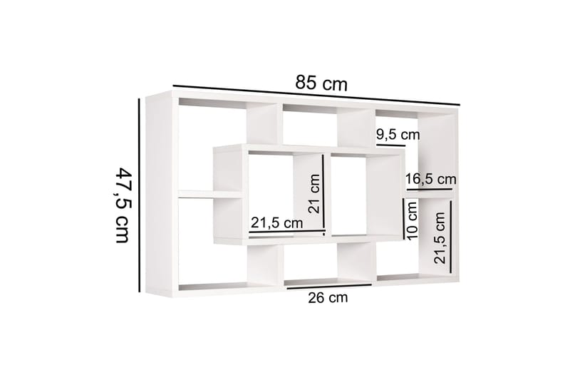 Seinähylly Gudorf - Valkoinen - Säilytys - Hylly - Seinähylly
