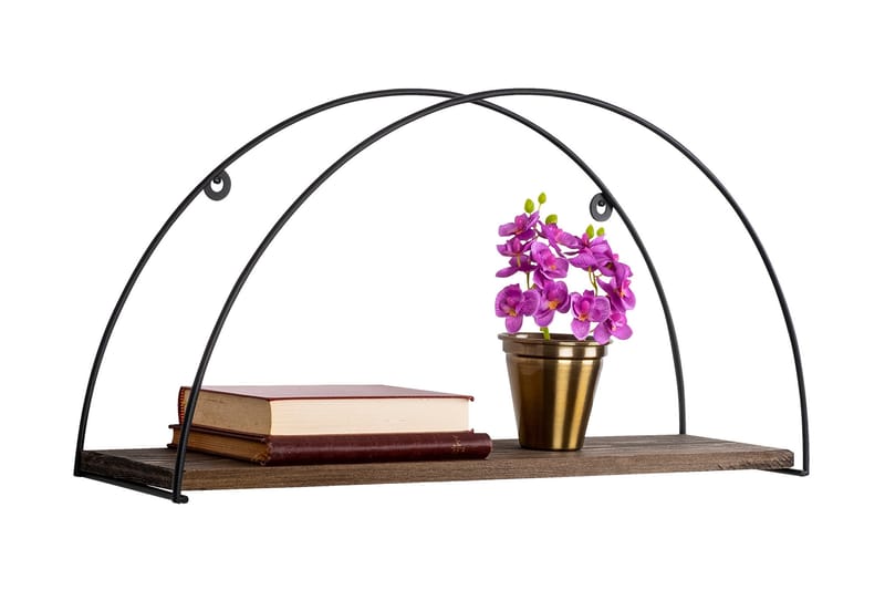 Seinähylly Indicum 60x15 cm Hylly - Musta/Tummanruskea - Säilytys - Hylly - Seinähylly