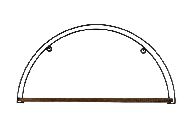 Seinähylly Indicum 60x15 cm Hylly, Musta/Tummanruskea