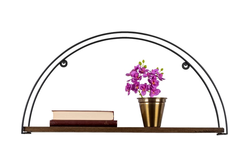 Seinähylly Indicum 60x15 cm Hylly - Musta/Tummanruskea - Säilytys - Hylly - Seinähylly