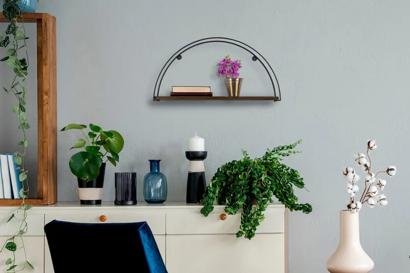 Seinähylly Indicum 60x15 cm Hylly - Musta/Tummanruskea - Säilytys - Hylly - Seinähylly