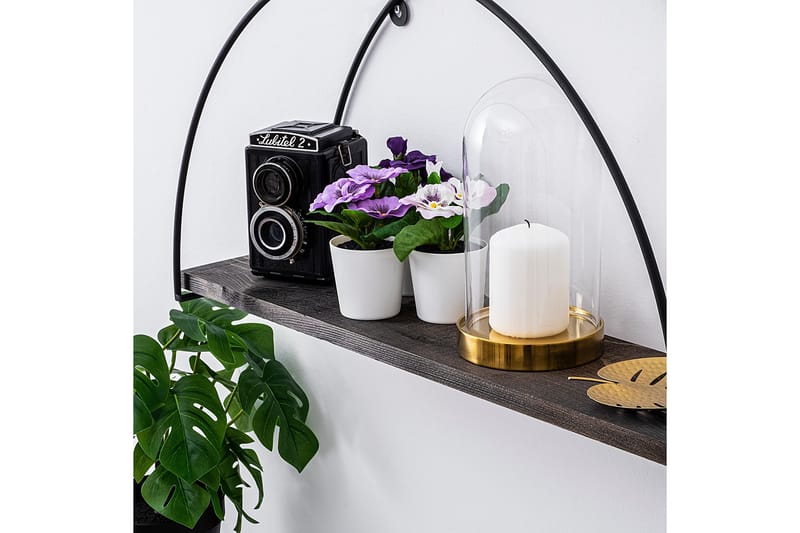 Seinähylly Indicum 60x15 cm Hylly - Musta/Tummanruskea - Säilytys - Hylly - Seinähylly