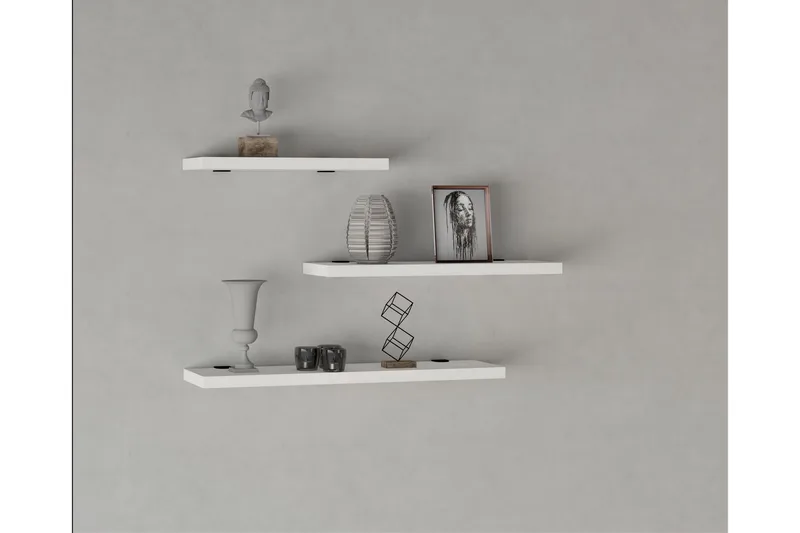 Seinähylly Jakor 2x30 cm 3-pak - Valkoinen - Säilytys - Hylly - Seinähylly